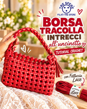 Borsa tracolla intrecci I Tutorial Swan Lace I Studio 465C