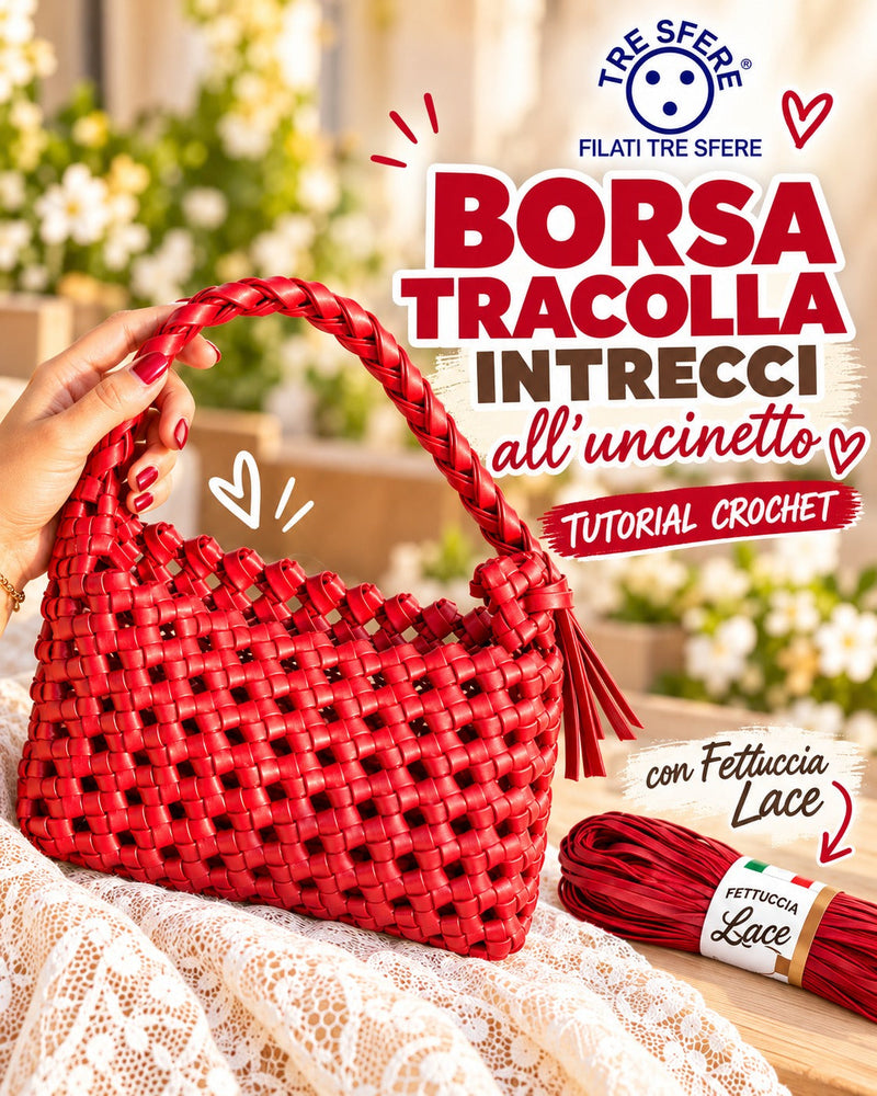Borsa tracolla intrecci I Tutorial Swan Lace I Studio 465C