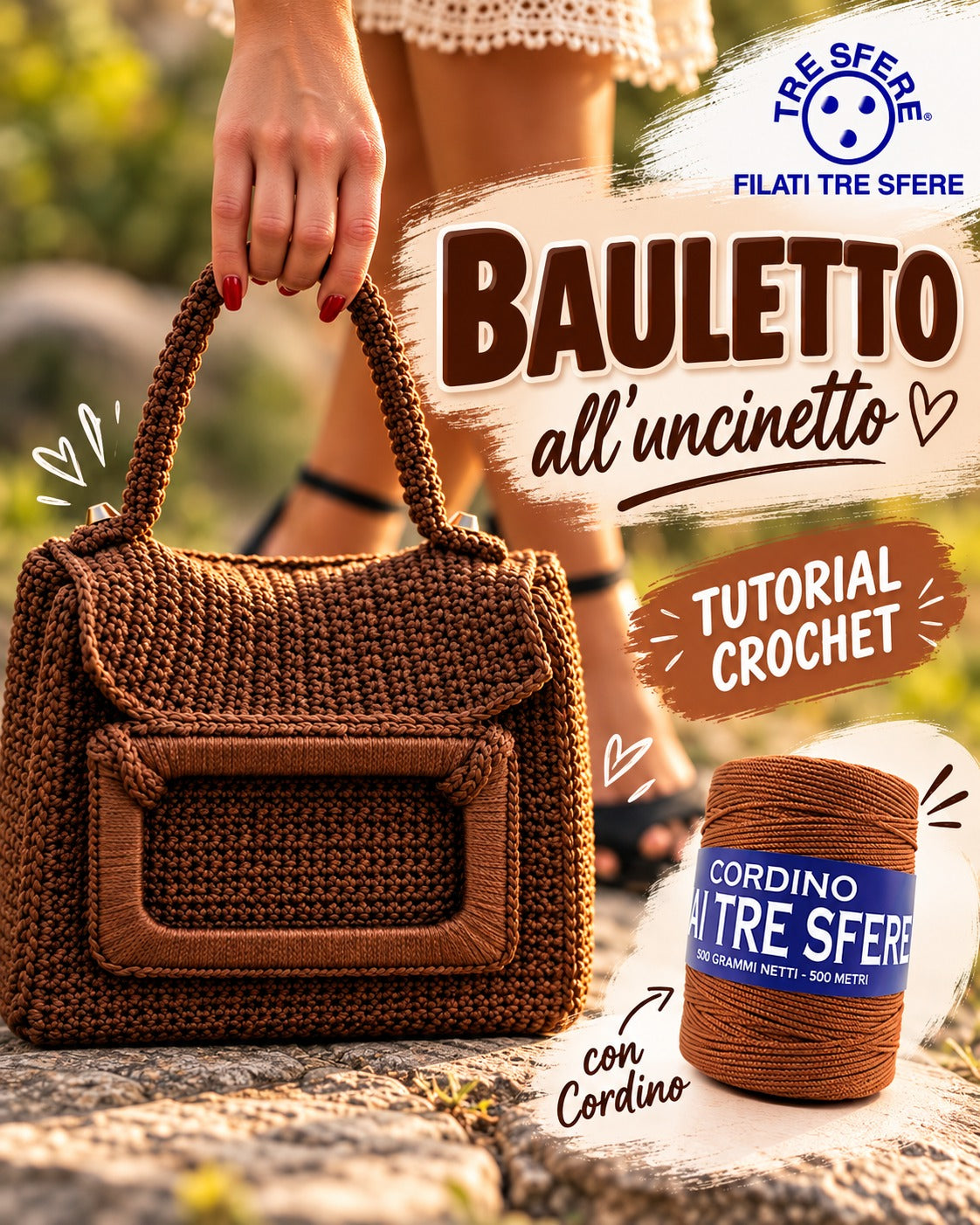 Bauletto all'uncinetto I Tutorial Cordino Thai I Studio 461S