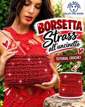 Borsetta strass all'uncinetto I Tutorial Cordino Strass 4 mm I Studio 488P