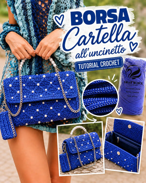 Borsa cartella all'uncinetto I Tutorial Swan Black I Studio 511R