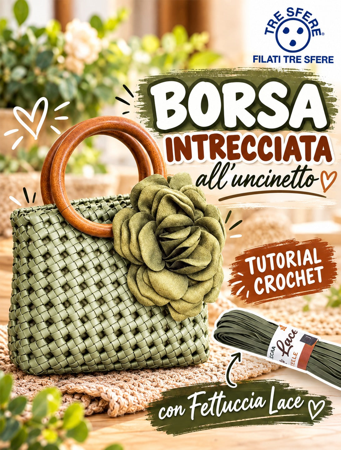 Borsa intrecciata Lace Bag I Tutorial Swan Lace I Studio 463M