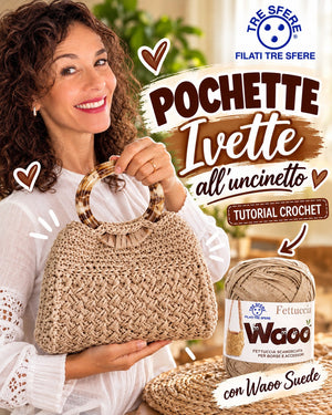 Pochette Ivette all'uncinetto I Tutorial Waoo Suede I Studio 492F