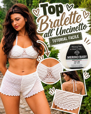Top Bralette all'uncinetto I Tutorial Lana Merino Baby I Studio 530R