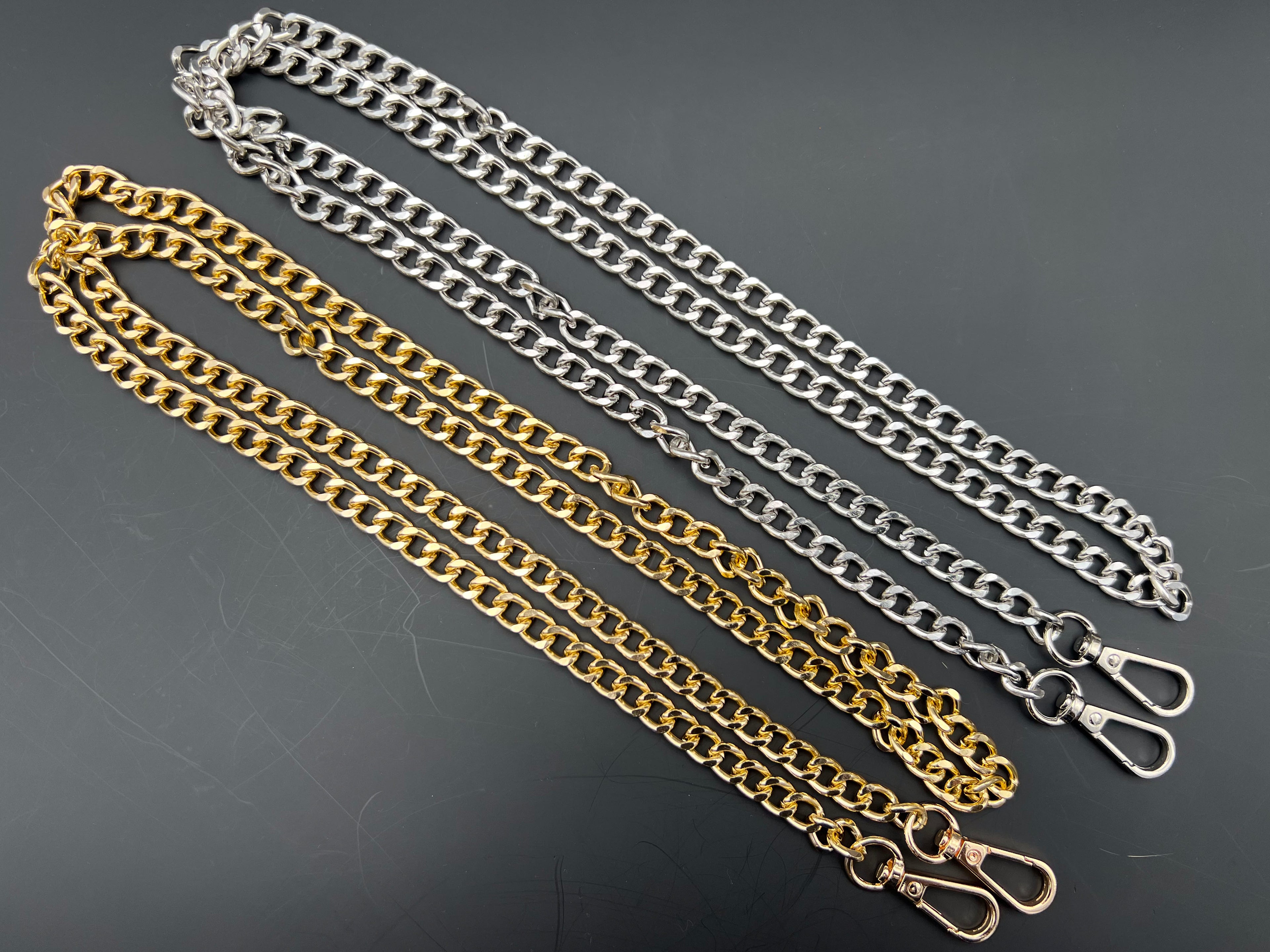 CATENA METALLO BORSE EVA 120CM mm11,5x9 CON GANCI