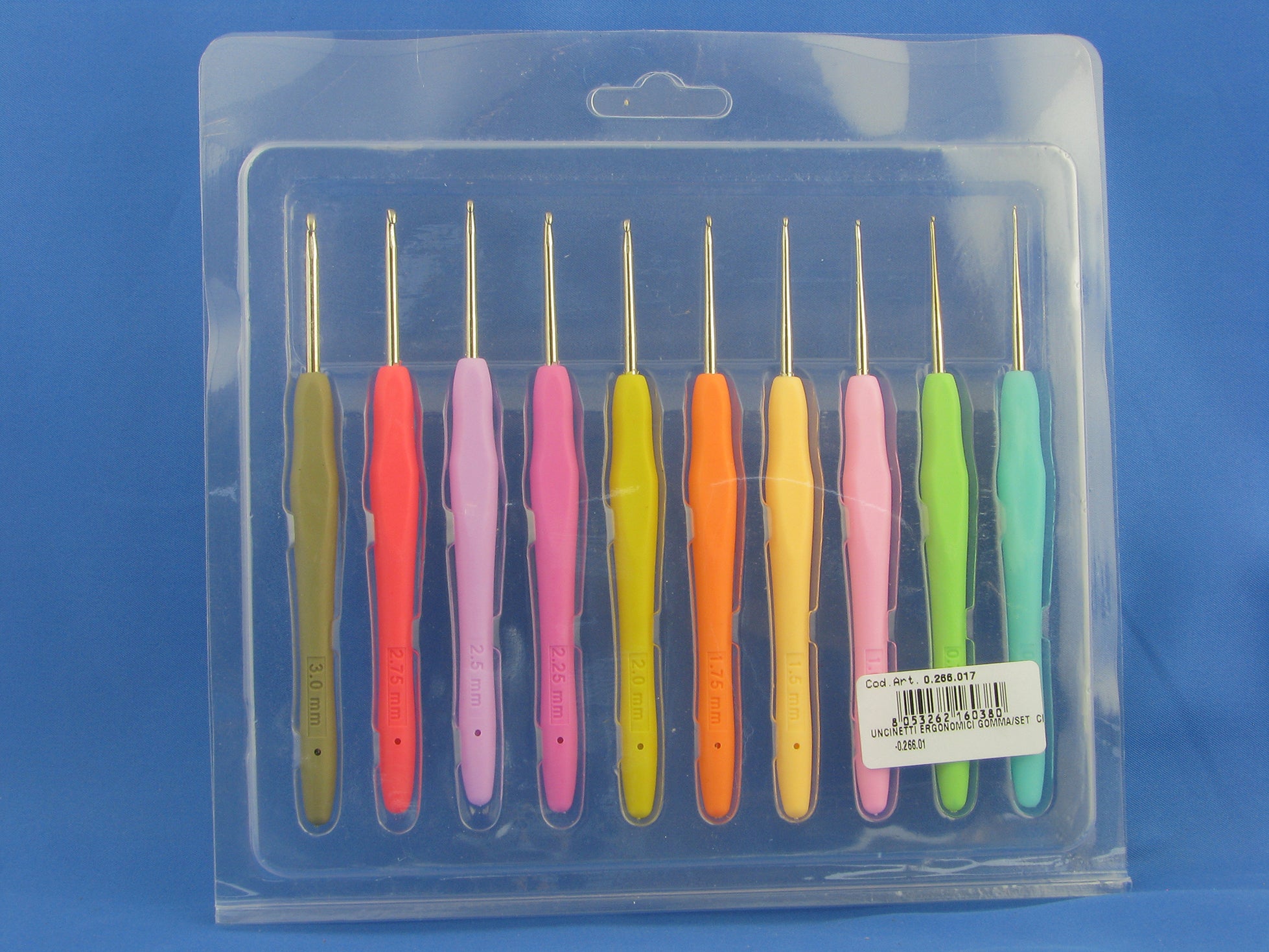 UNCINETTI COTONE ERGONOMICI GOMMA CF. 1 SET