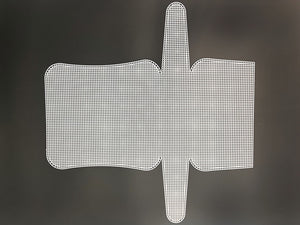 Rete sagomata pochette 50x53cm cf.1pz 100%pe