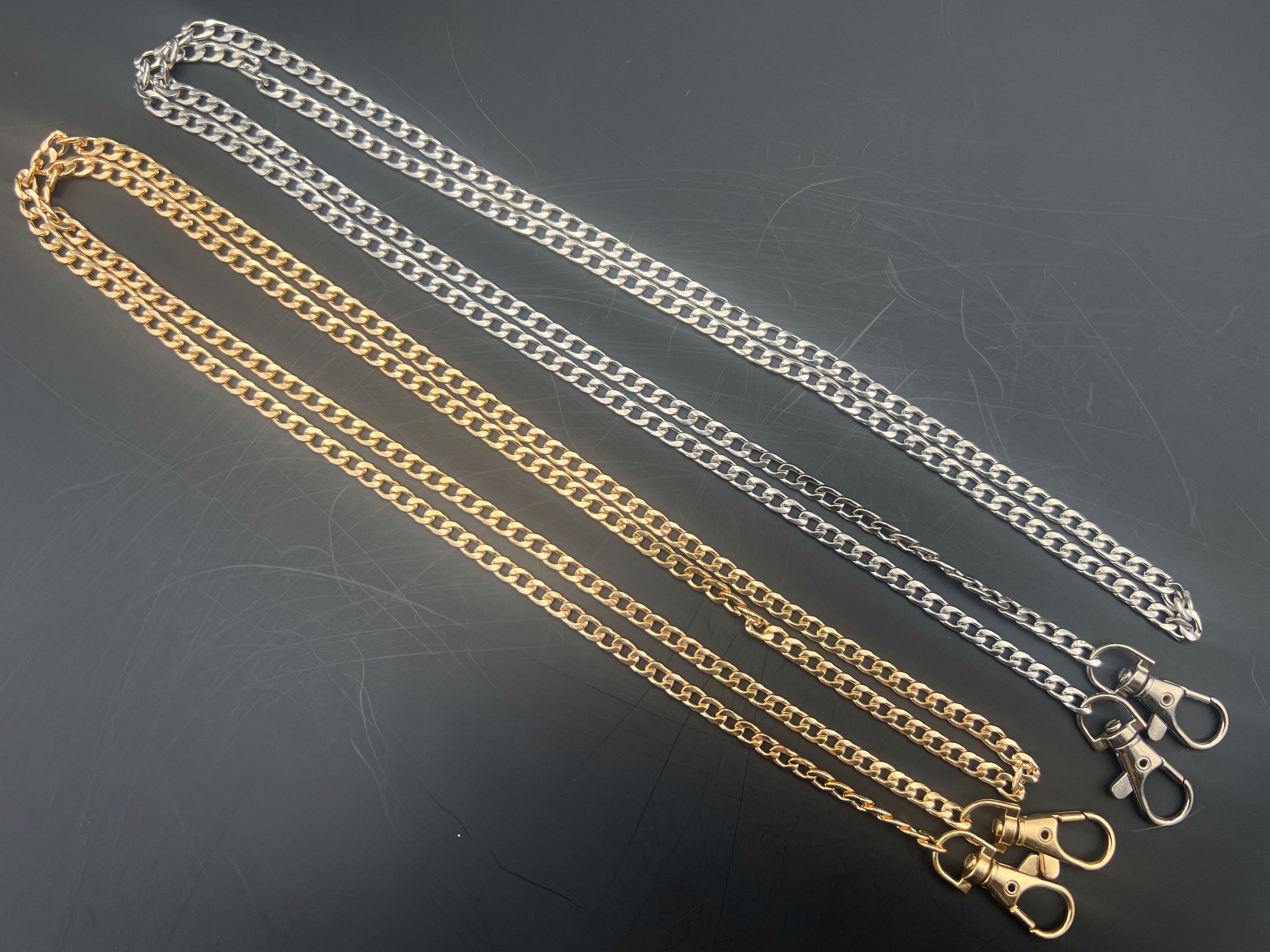 CATENA METALLO BORSE ZOE 120CM mm7,8x5,2 CON GANCI