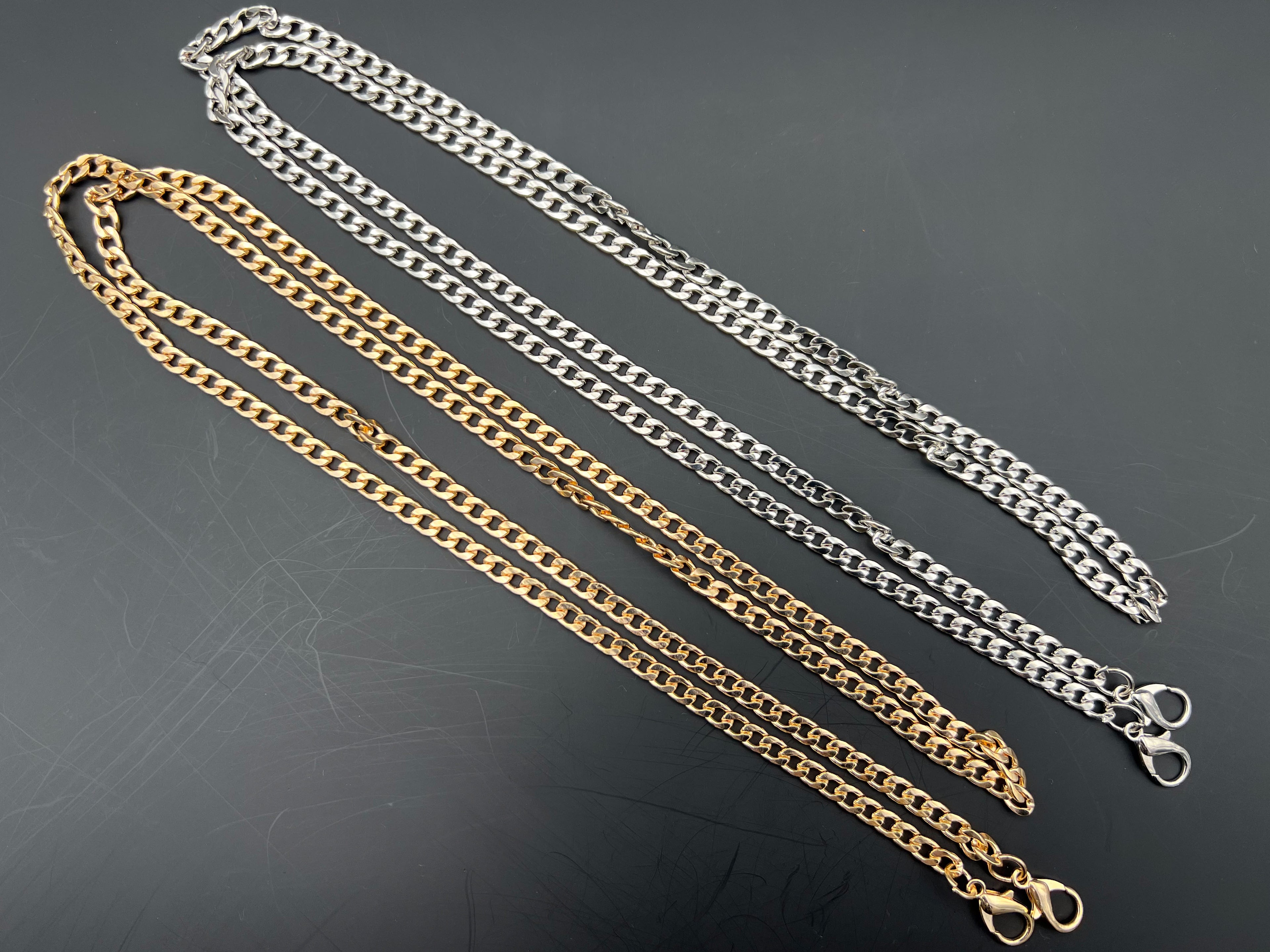 CATENA METALLO BORSE ALMA 120CM mm10x6,4 CON GANCI