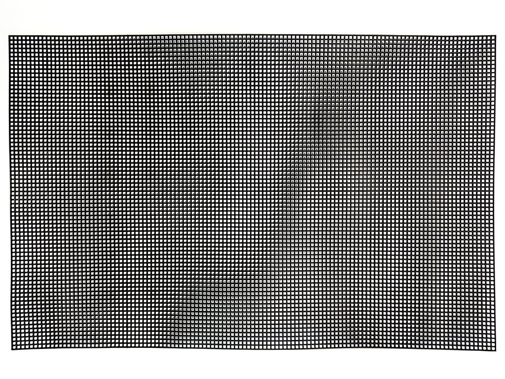 RETE CANVAS NERO 50 X 32 cm, FORO 2 mm.  CF 1 PZ