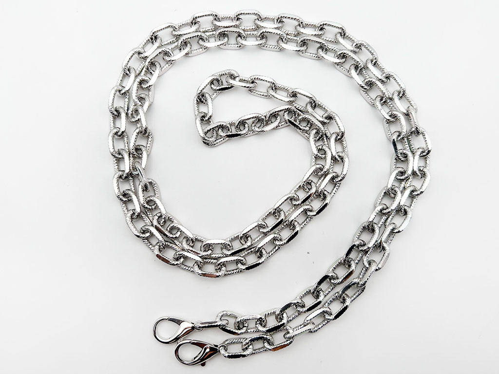 CATENA METALLO C14 CON MOSCHETTONI 110 CM