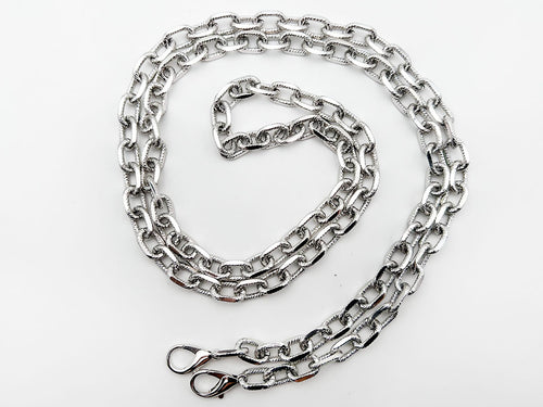 CATENA METALLO C14 CON MOSCHETTONI 110 CM