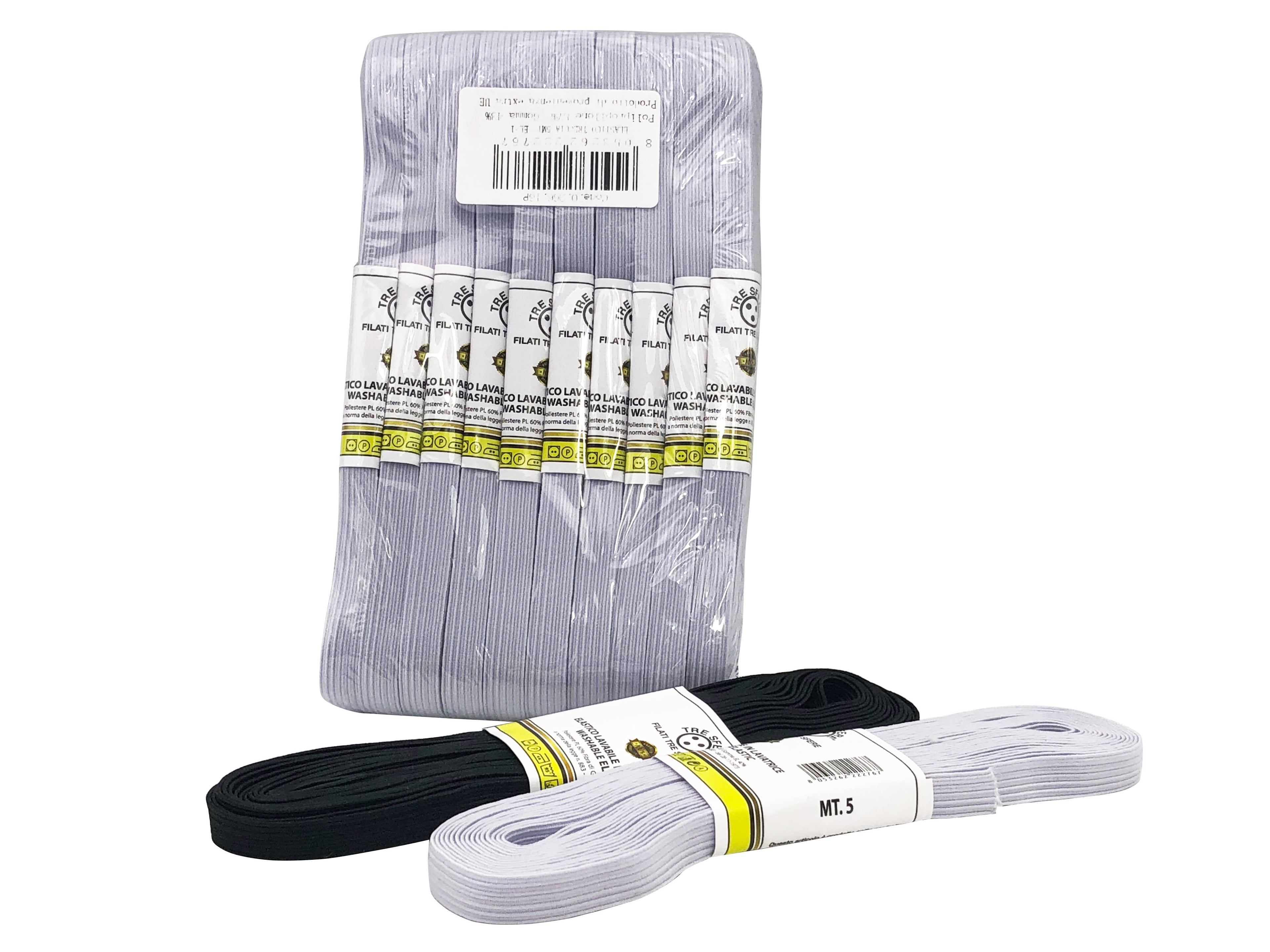 ELASTICO TRECCIA MAZZETTE 5MT CF.20PZ