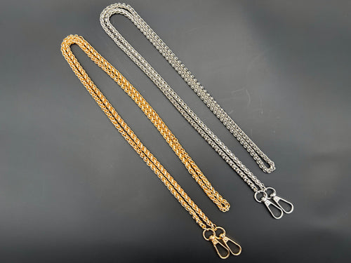 CATENA METALLO BORSE MYRTA 120CM spirale 6mm CON GANCI