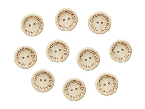 Botones hechos a mano 3cm-100% lana caja de 10 piezas
