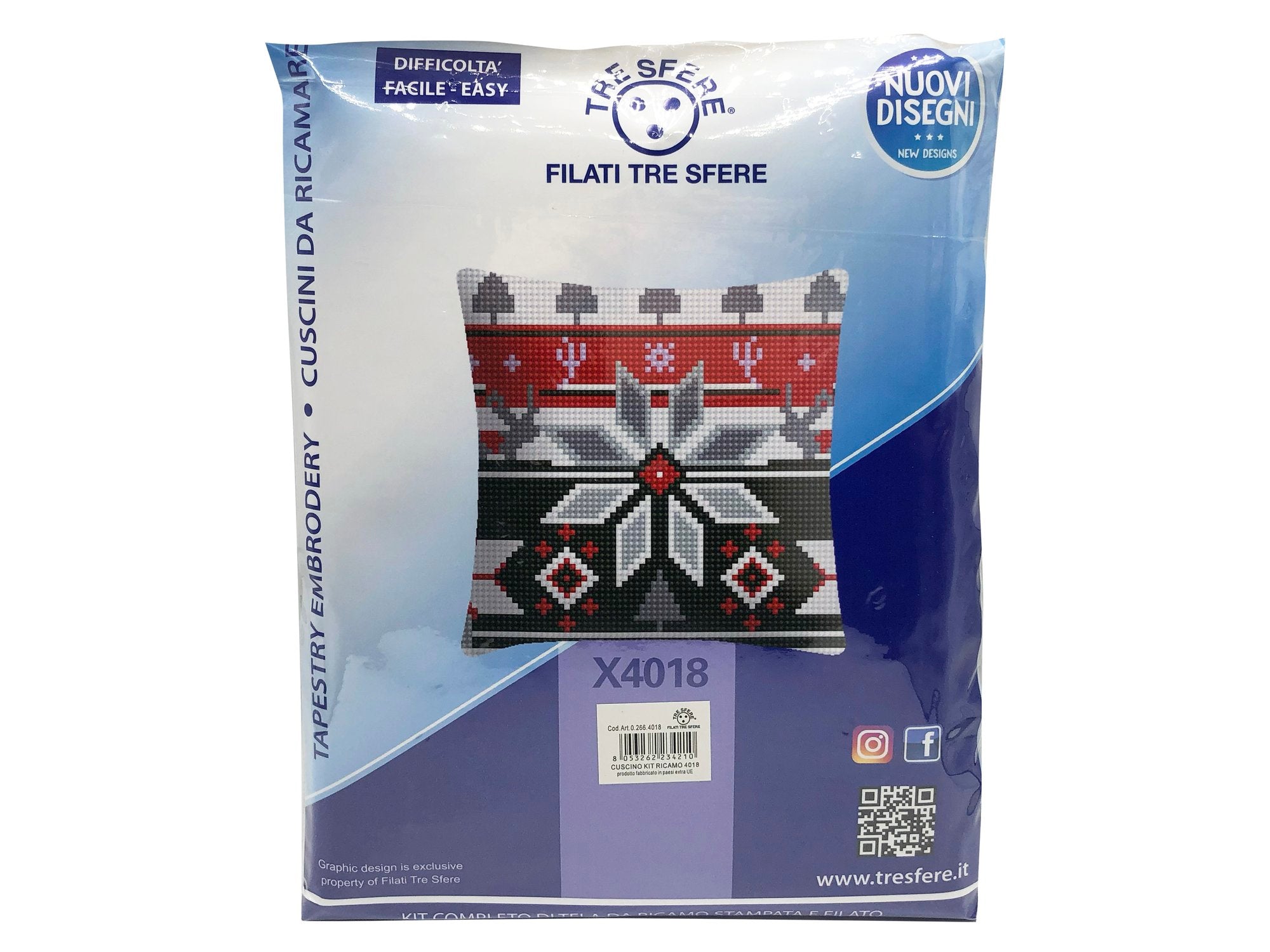 CUSCINO KIT RICAMO 4018