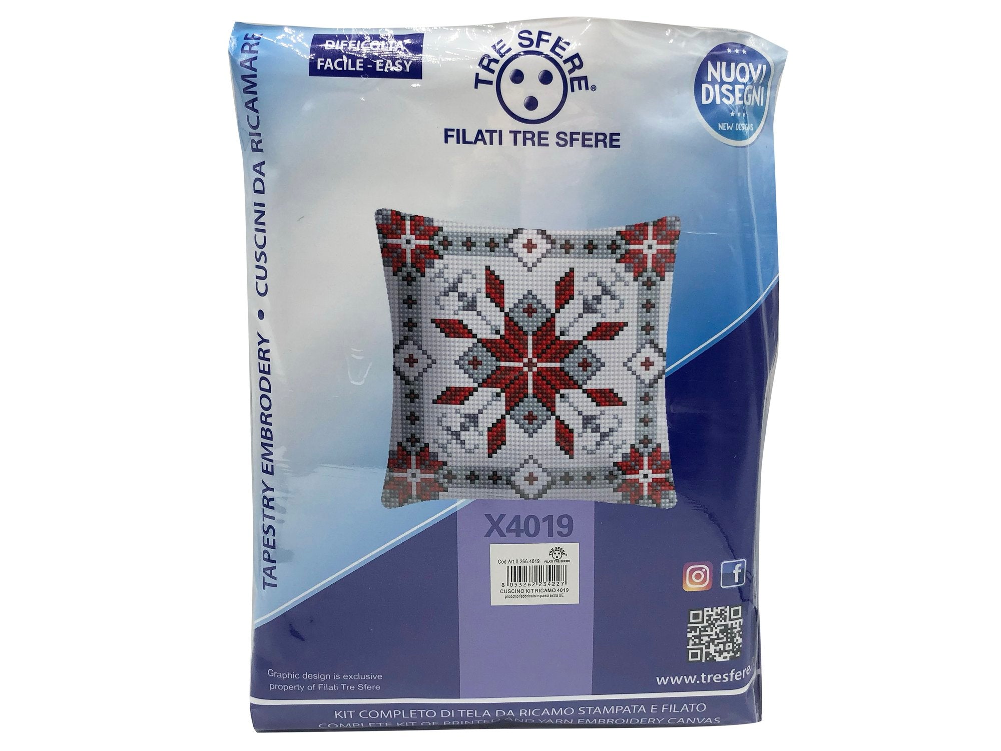 CUSCINO KIT RICAMO 4019