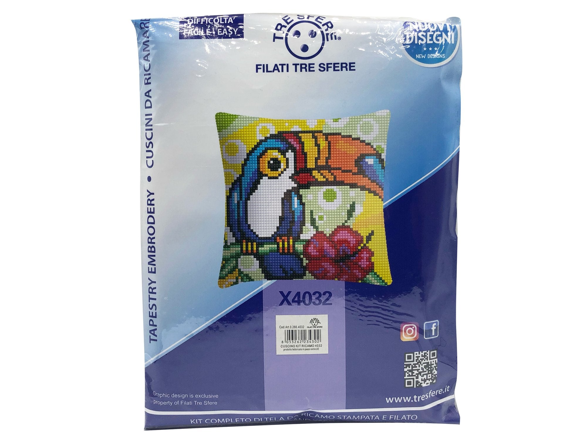 CUSCINO KIT RICAMO 4032