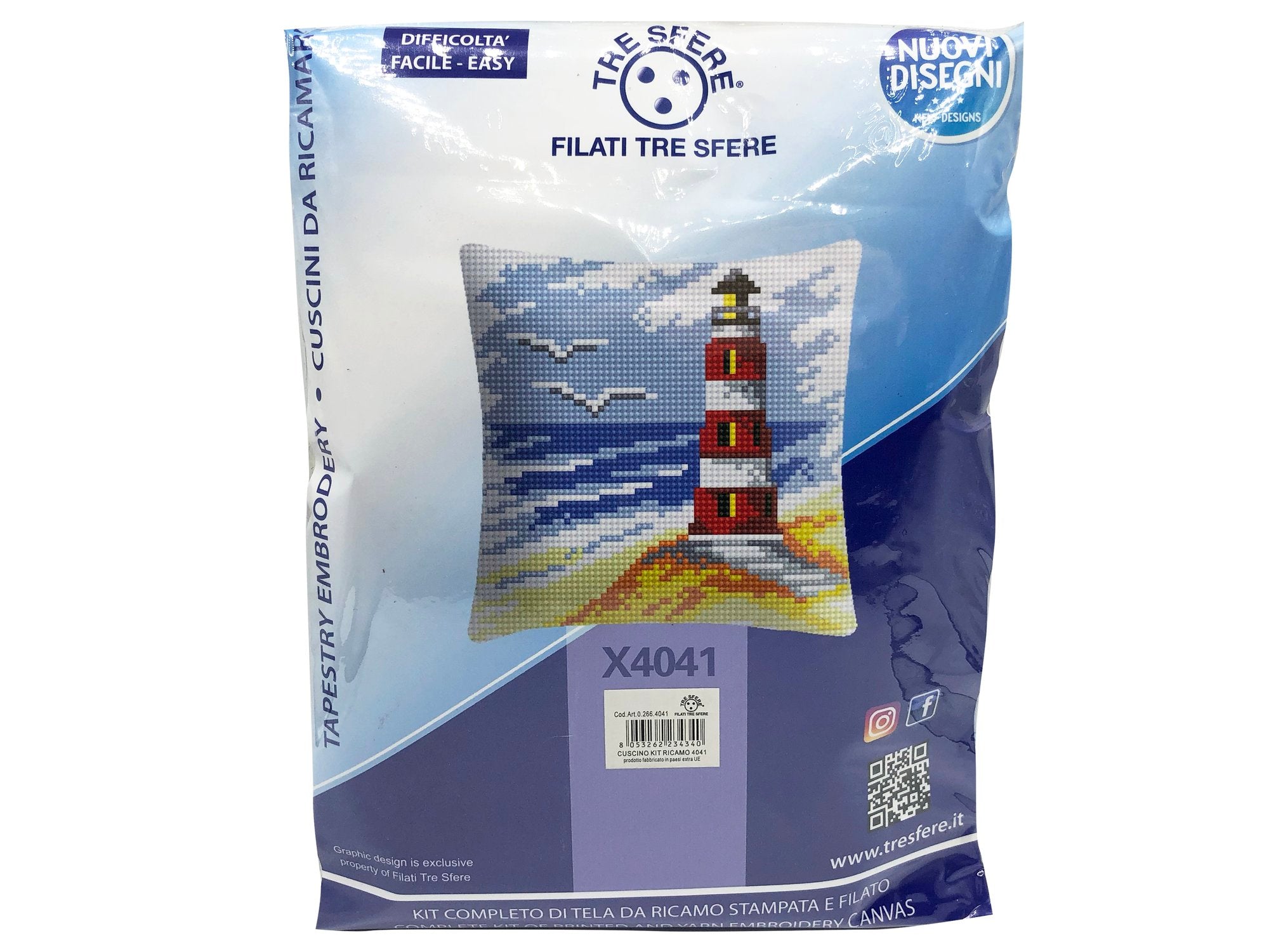CUSCINO KIT RICAMO 4041