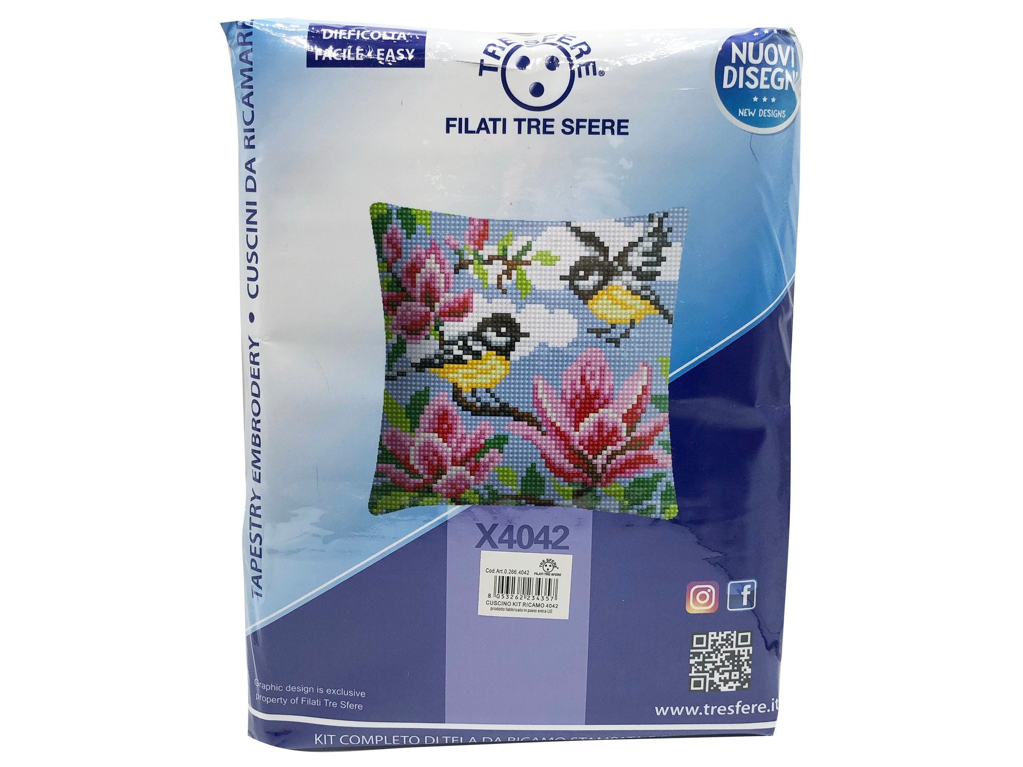 CUSCINO KIT RICAMO 4042
