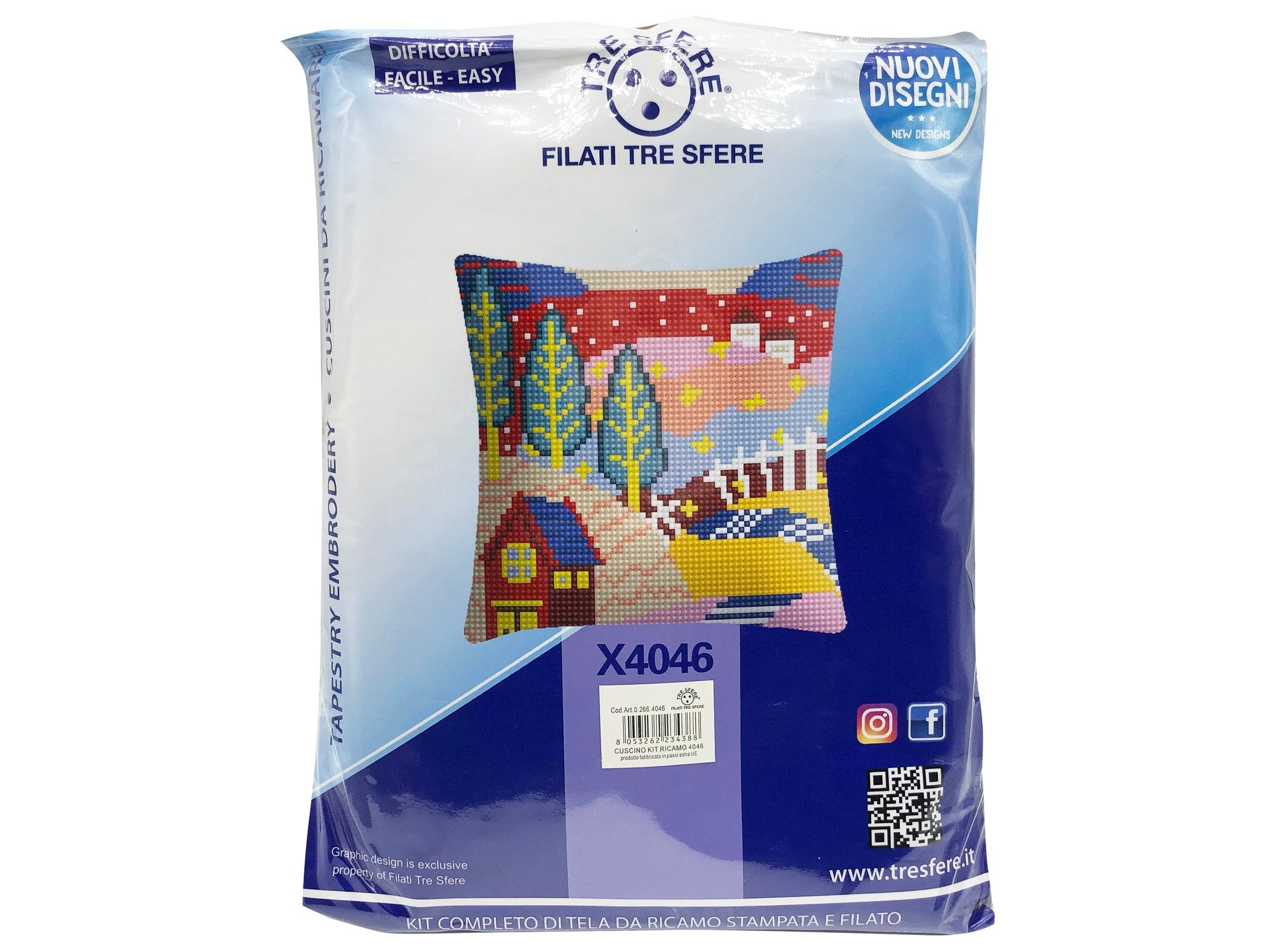 CUSCINO KIT RICAMO 4046