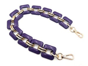 Catena resina square con anello+moschettone 50 cm cf.1 pz