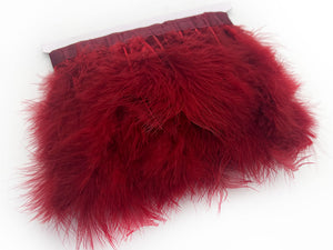 Ostrich feather fringe h15 cm. pack 1 meter