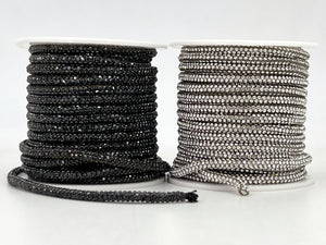 4 mm rhinestone cord, pack of 10 meters