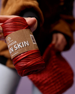 Fettuccia swan skin ecopelle 100%pl cf.50mt