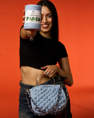 Cinta panda 80% algodón reciclado - 20% otras fibras recicladas, paquete 2x250gr