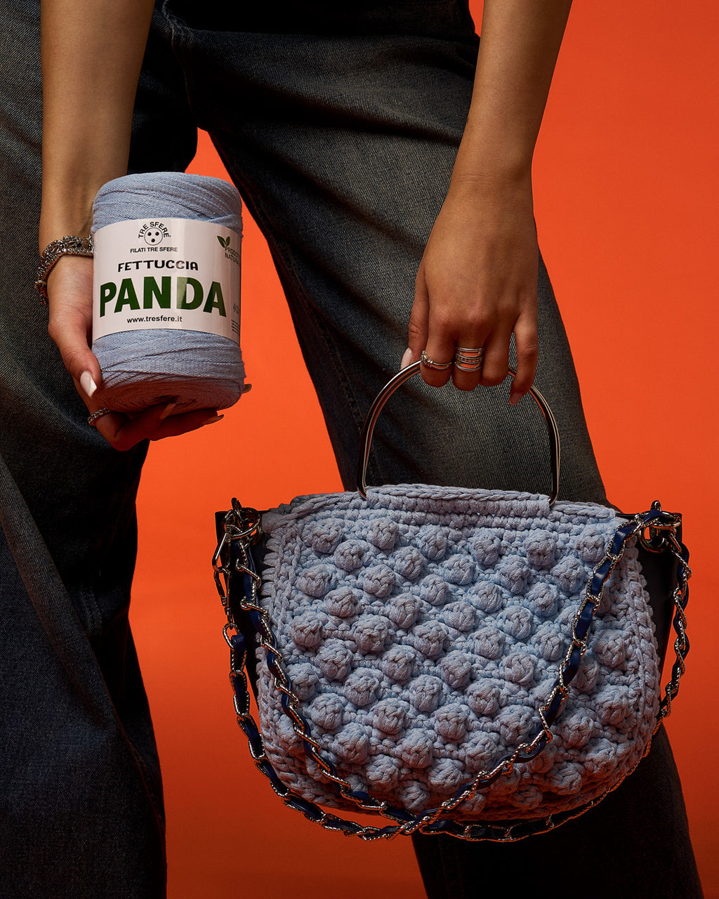 FETTUCCIA PANDA 80%COT.RIC.-20%ALTRE FIBRE.RIC CF.2X250GR