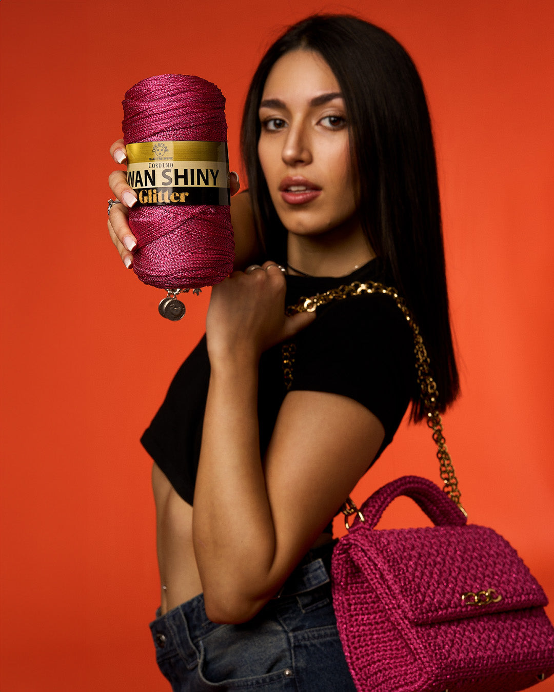 CORDINO SWAN SHINY GLITTER 85% PP 15% LUREX CF.250 GR.