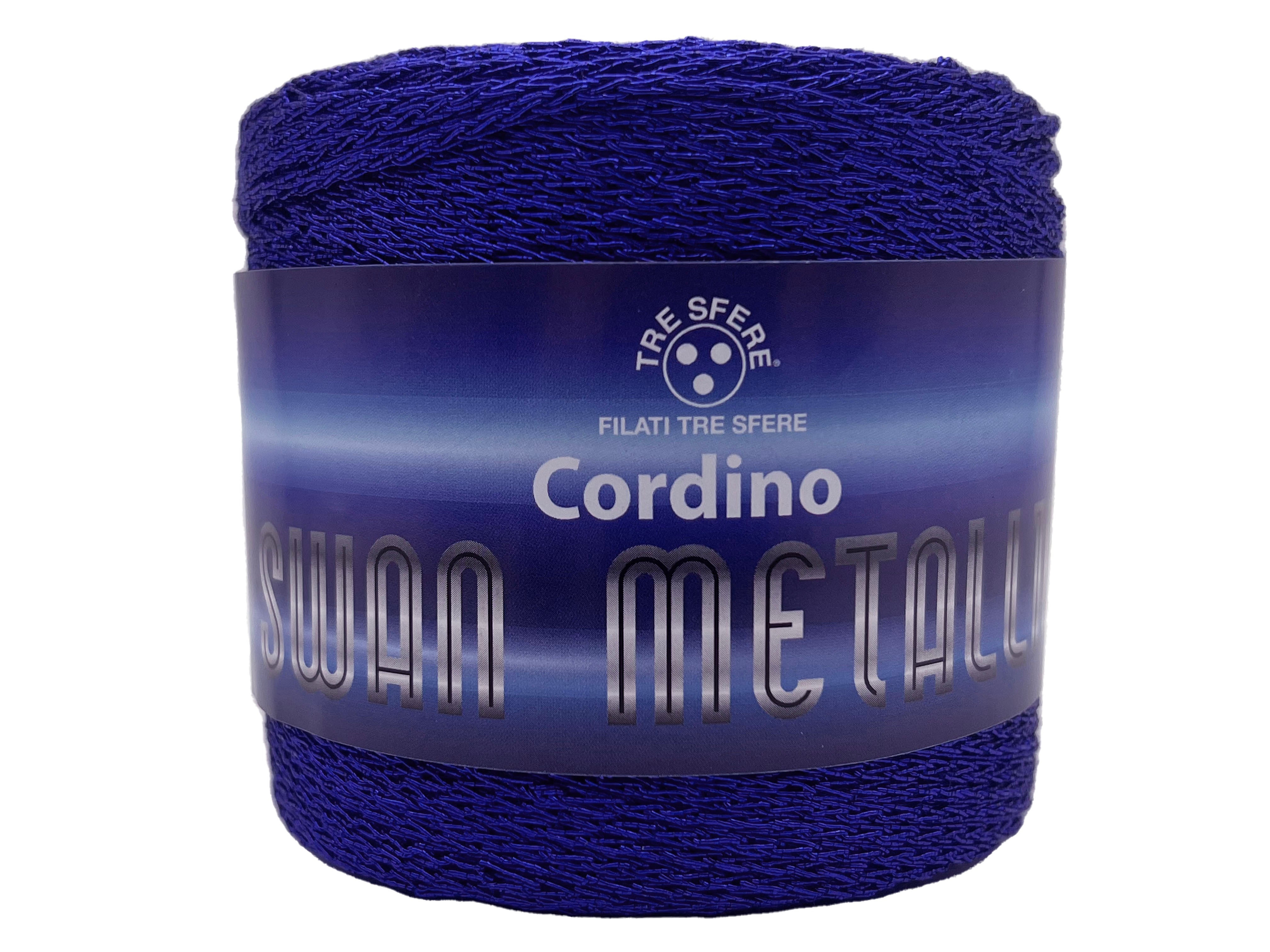 Cordoncino Decorativo In Cotone 100% Con Anima Poliestere - 100 Metri, 4 Mm, Blu - 6