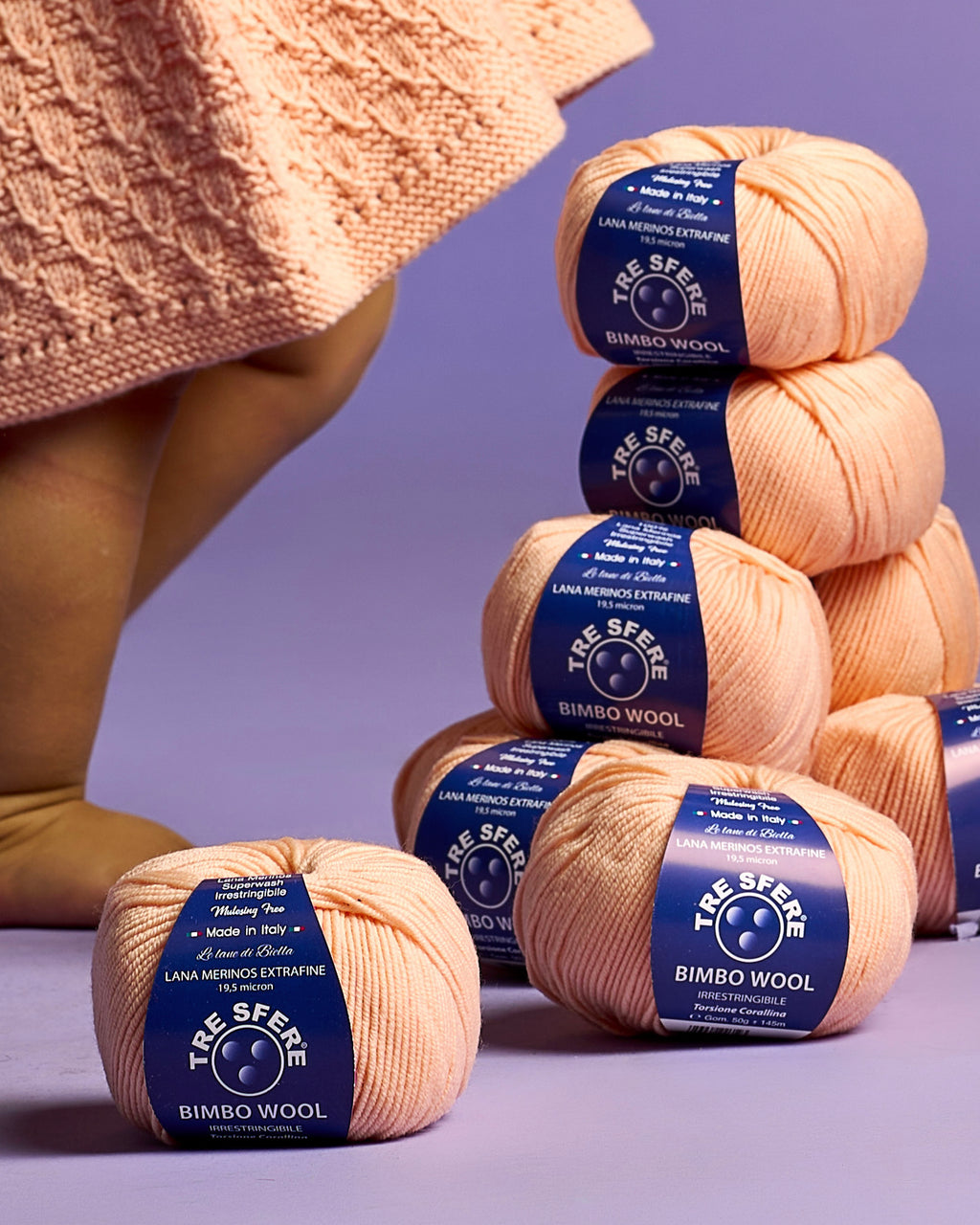 LANA BIMBO WOOL 100% LANA MERINO EXTRA FINE 19 MICRON CF 500 gr
