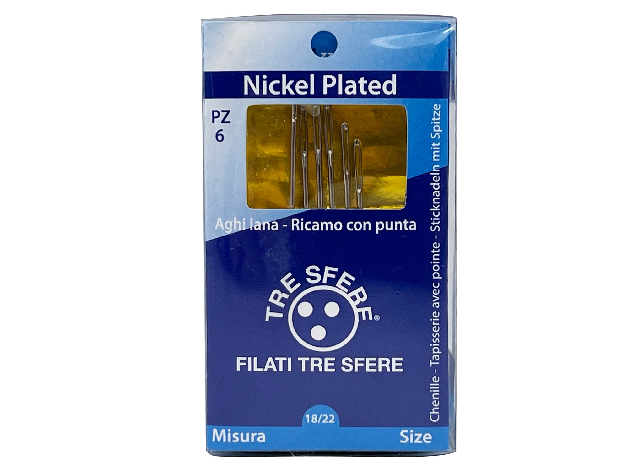 AGHI RICAMO LANA CON PUNTA CF.12 blister