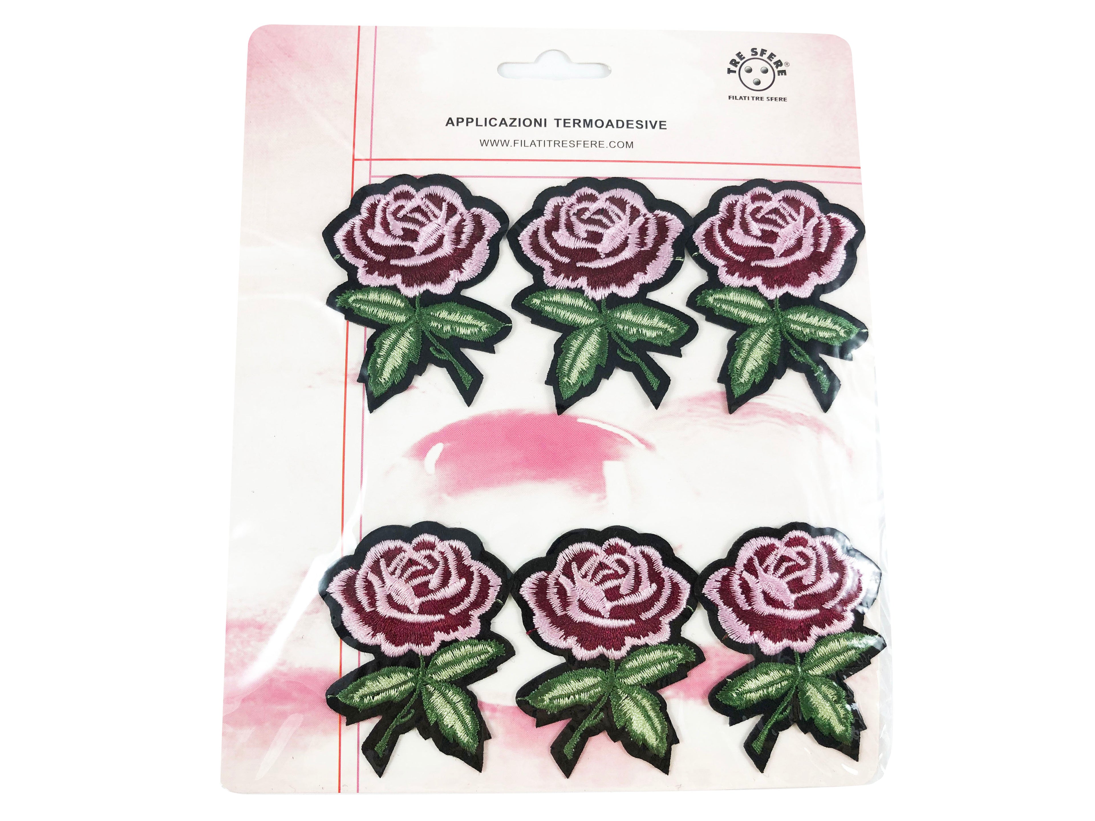APPLICAZIONI TERMOADESIVE ROSA CF.6 PZ