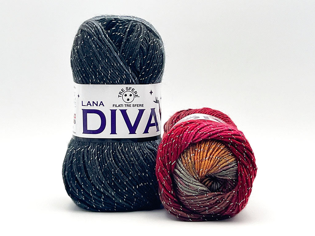 LANA DIVA 98% Acrilico 2% Lurex CF 500 gr