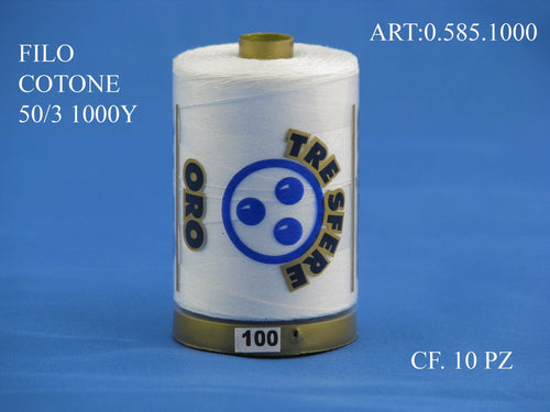 FILO COTONE 50/3 1000Y.CF.10PZ
