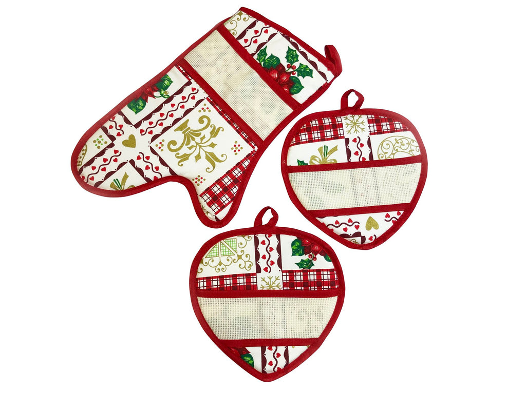 TRIS CUCINA NATALE CF.3PZ