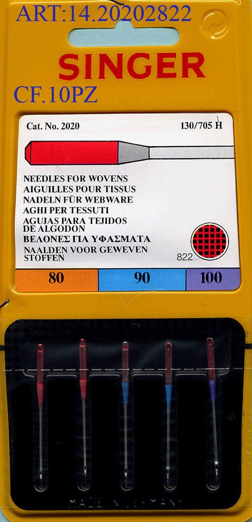 AGHI SINGER TESSUTO 80/90/100 CF.10BL