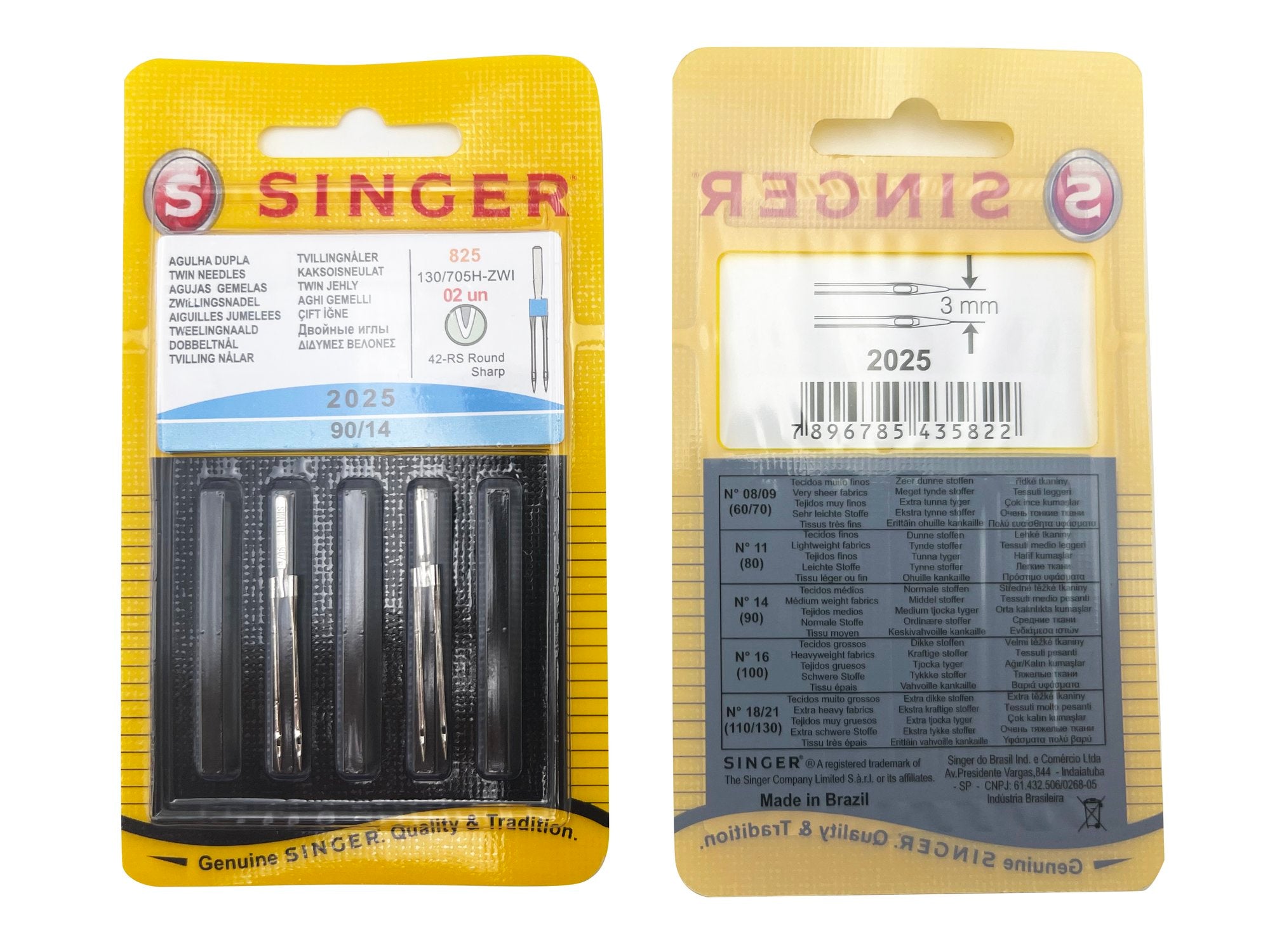 AGHI SINGER DOPPI 90/3MM CF.2 AGHI