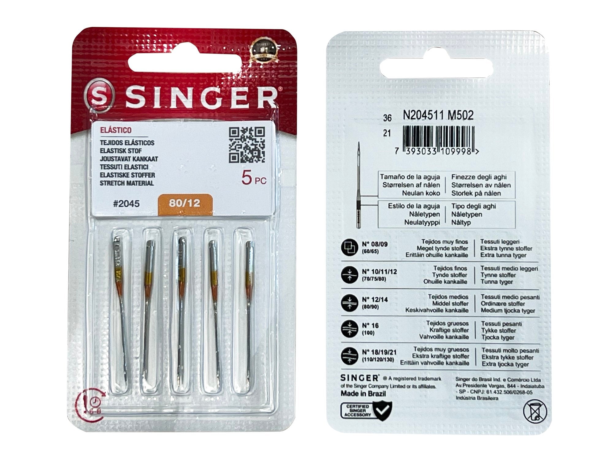 AGHI SINGER MAGLINA 80CF.10PZ.