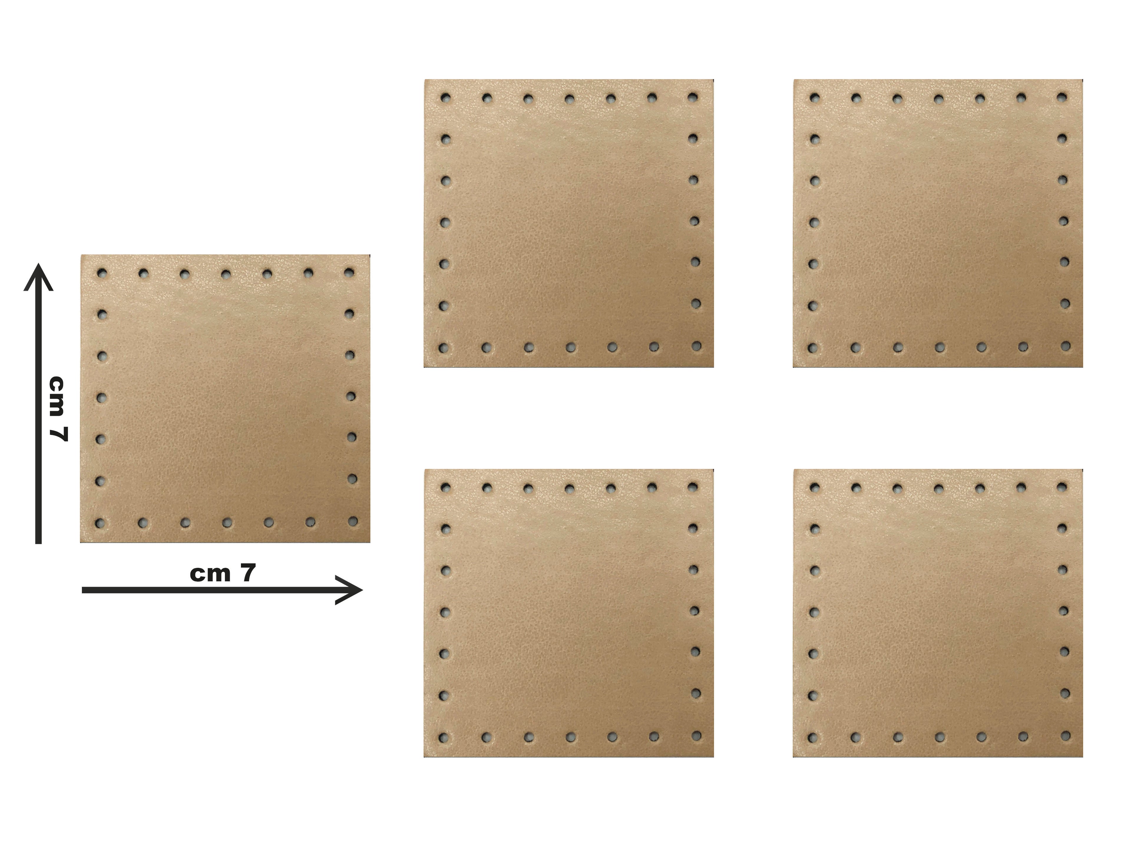 MATTONELLE VERA PELLE ABBIGLIAMENTO CM 7X7  CF.5PZ.