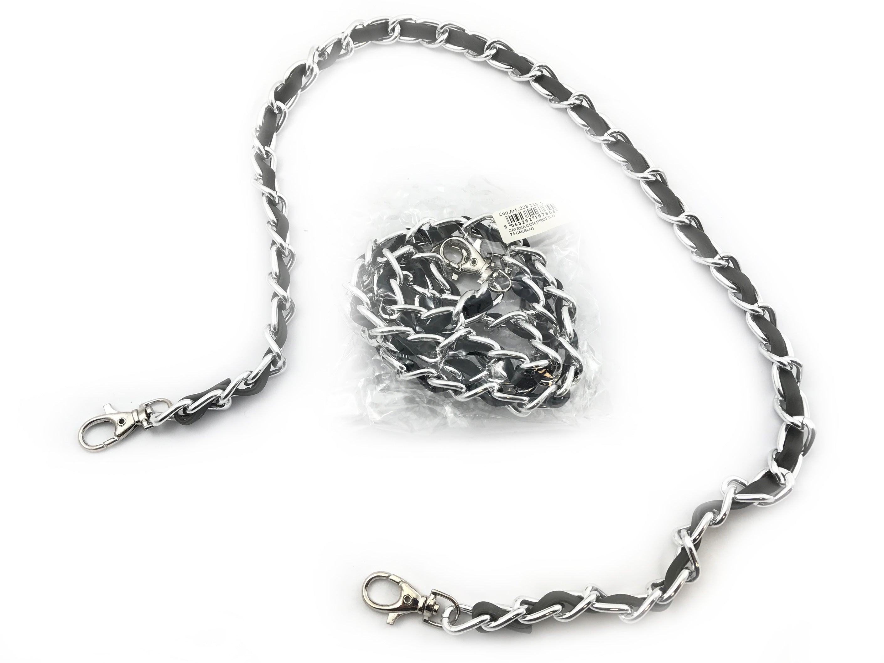 CATENA CON PROFILO ECOPELLE 75 CM