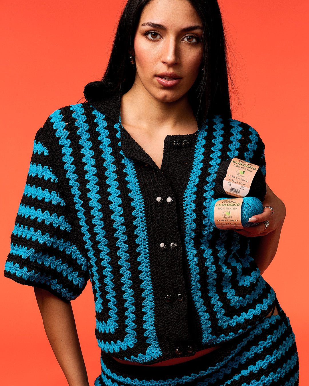 COTONE ECOLOGICO RICICLATO 80% cotone 20% poliestere CF 500 gr