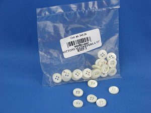 Perlmuttknöpfe 1 cm 4 Löcher, Packung mit 24 Stück
