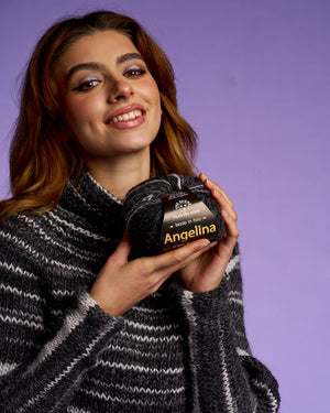 Lana Angelina 47% wool 50% acrylic 3% polyester cf 500 gr