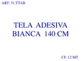 Toile adhésive blanche 140 cf 12m