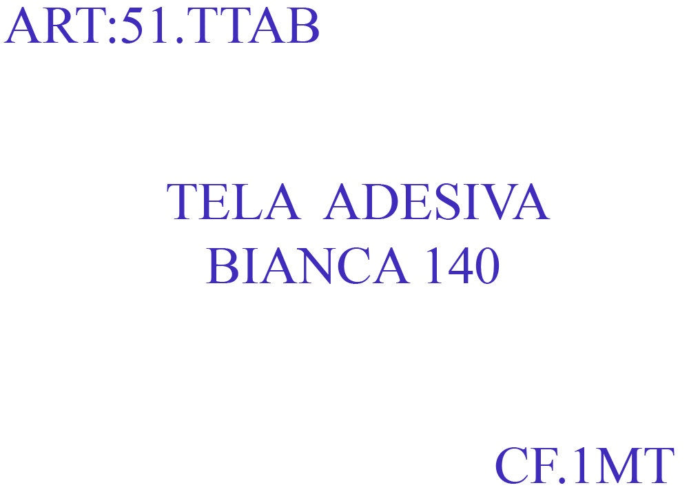 TELA ADESIVA BIANCA 140 CF 12MT