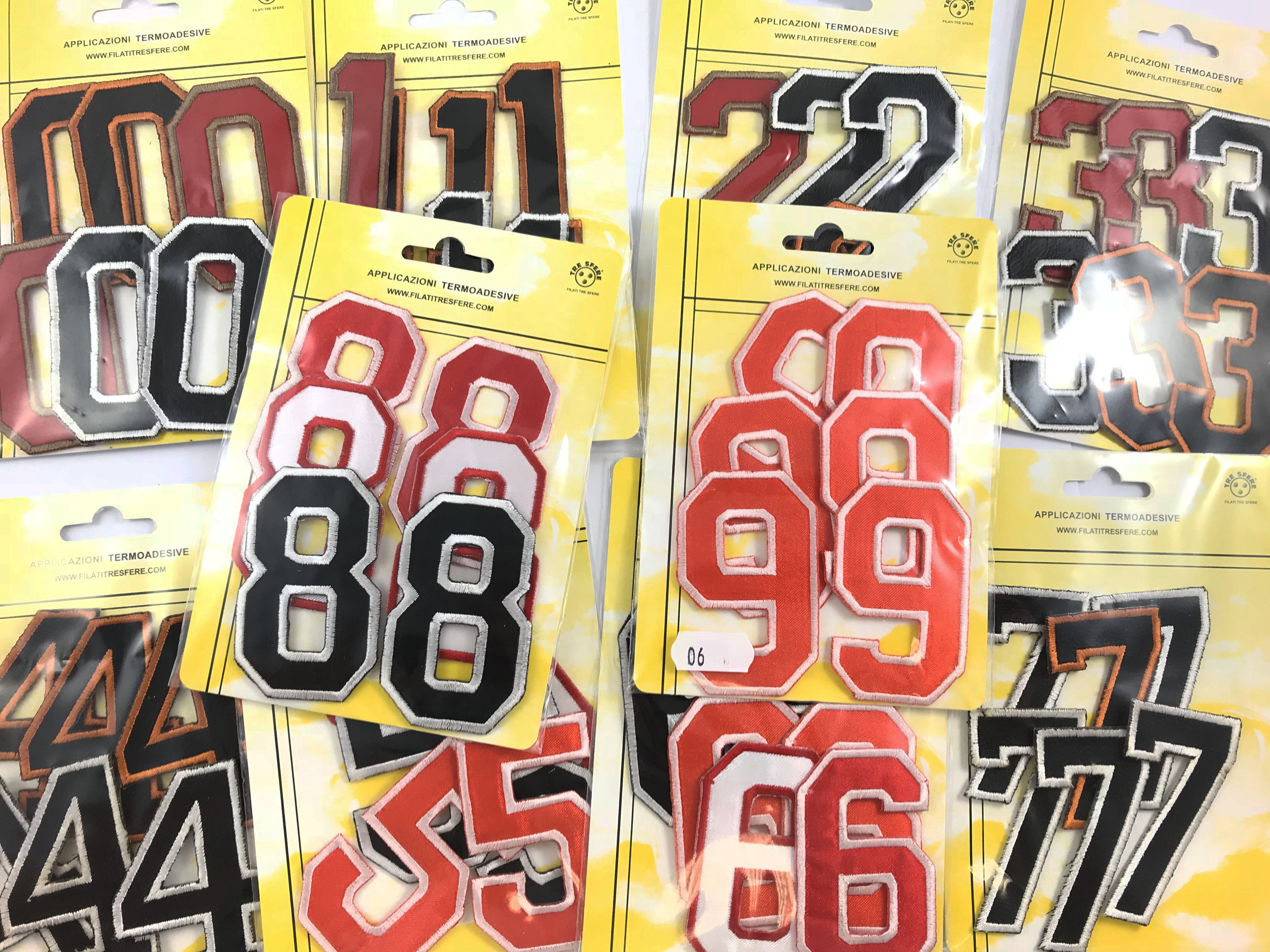 APPLICAZIONI TERMODESIVE NUMERI FOOTBALL